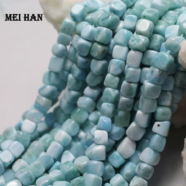 

meihan wholesale (1 strand) natural 5-6mm larimar square strand loose fashion gem stone beads for jewelry making diy 200930, Black