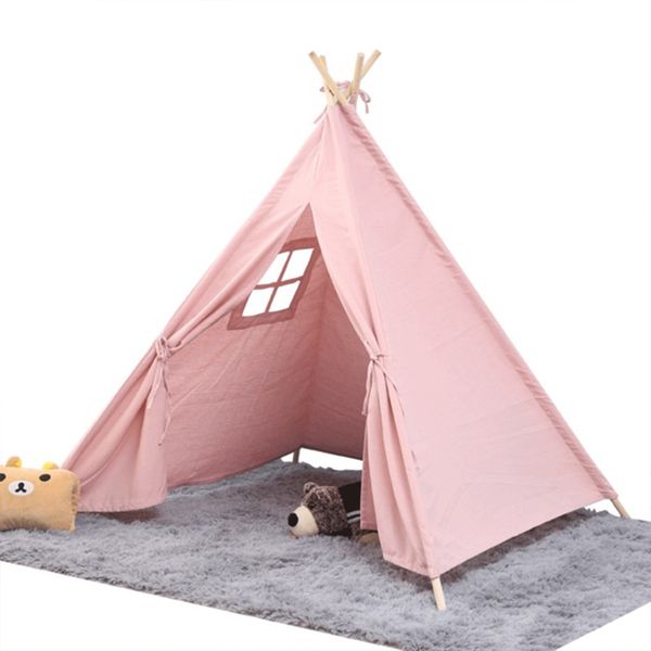

11 types large teepee tent cotton canvas kids tent children play house girls wigwam game house india triangle tent room decor 1020
