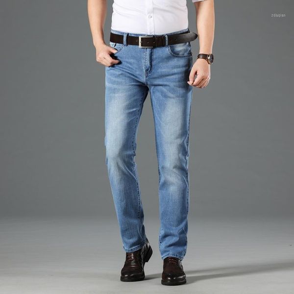 

2020 autumn men's blue pencil pants jeans youth wild casual jeans1