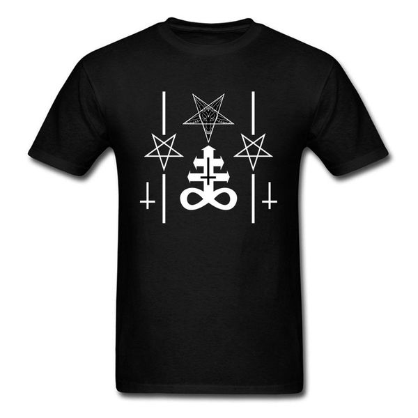 

design satanic symbolism black if gothic goth punk dark alternative print round neck hooded sweatshirt hoodie men t shirt