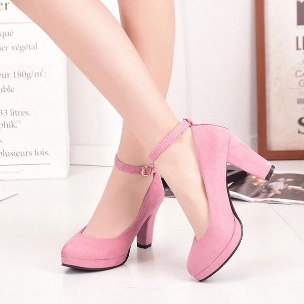 

women pumps elegant women solid ankle strap square heels female wedding shoes women's footwear high heels drop shipping #iv0n