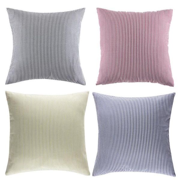 

cushion/decorative pillow farmhouse throw cover stripe decorative black white cushion blue cotton linen case sofa decor1