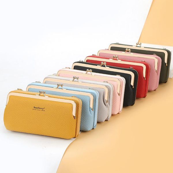 

women casual cell phone wallet horizontal version cute card holders handbag purse clutch messenger shoulder straps bag