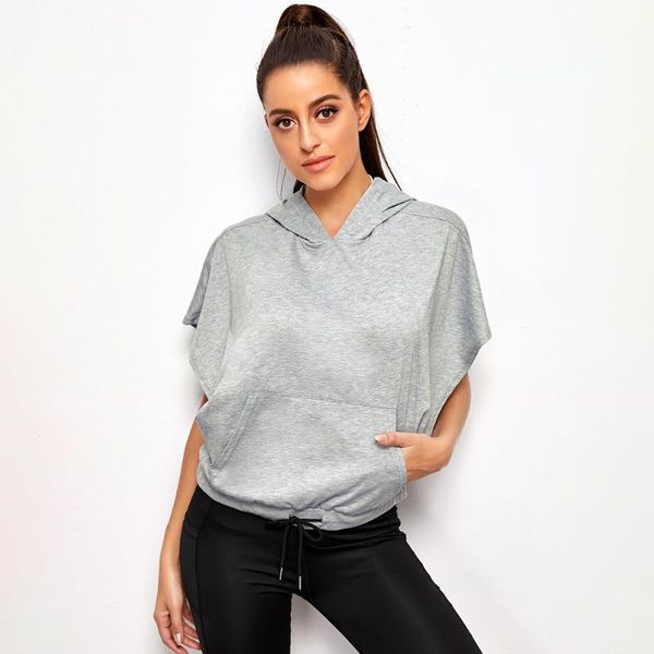 

yoga outfits women's sport casual hoodie1, White;red