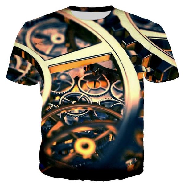 

summer men's mechanical t shirt motorcycle t shirt punk clothing retro clothes mechanical tshirt tees men funny 3d t shirt jlllpr