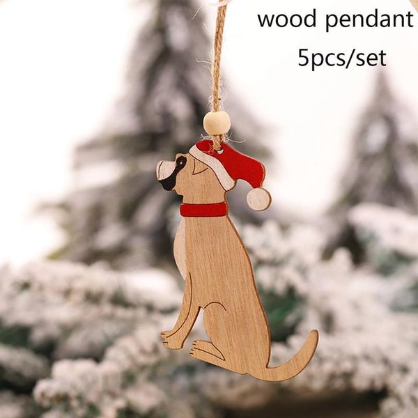 

yoriwoo 5pcs wooden pendant merry christmas decorations for home 2020 wood diy crafts xmas tree hanging ornaments new year gifts wmtjdi