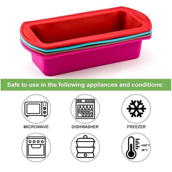 

rectangular sile mold baking tools candy toast mould easter bread baking tool diy kitchen supplies cake bake qylgut