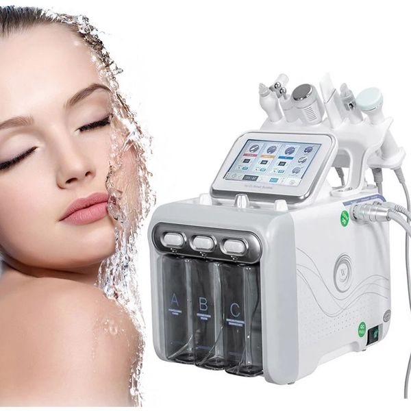 

6in1 hydrafacial skin care face cleaner hydro peeling h2 02 skin rejuvenation face lift blackhead remover dermabrasion machine