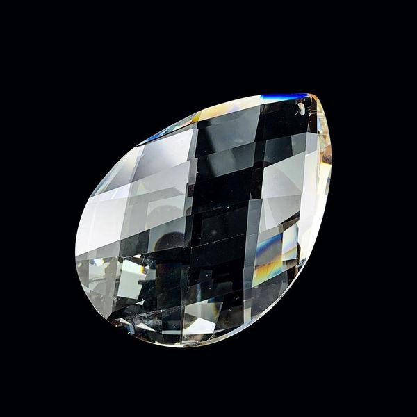 

100mm reseau grid crystal clear glass hanging crystals prism diy pendant chandelier suncatcher home wedding decor accessories h jllwei