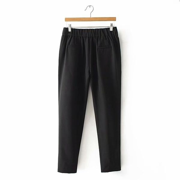 

black women's full pants big casual skinny ankle 9qds, Black;white