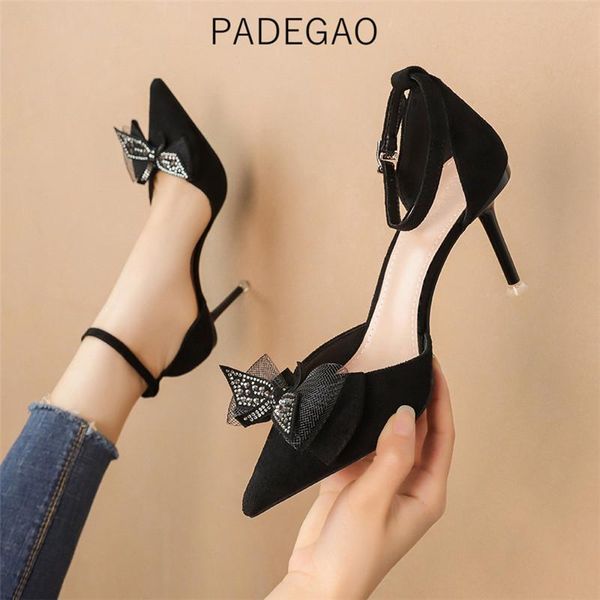 

dress shoes women 2021 fashion crystal high heels casual party pumps, Black