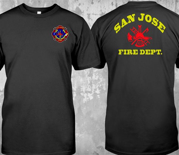 

sport new san jose california fire department shirt rescue t-shirt double side 2019 summer brand casual o-neck man printing t shirt