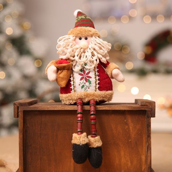 

enx5r decoration products beads christmas leg sitting doll cartoon old man snowman elk deskdecorative doll mxsas