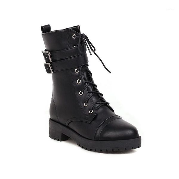 

oversized lace up boots boots women woman winter women shoes botas1, Black