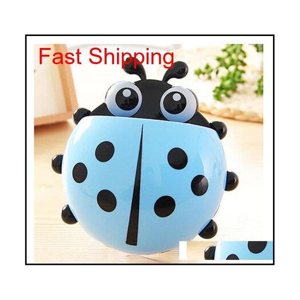 

new creative funny ladybug toothbrush holder suction hook cute cartoon sucker tooth brush holder bat qyltmv dh_seller2010