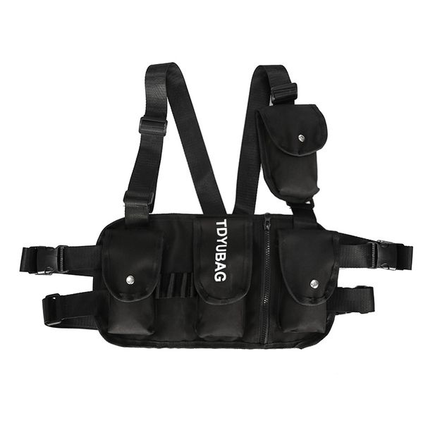 

waist pack men chest rig bag women hip hop shoulder crossbody tactical vest chest black streetwear bags kanye west 2019 fashion c1026