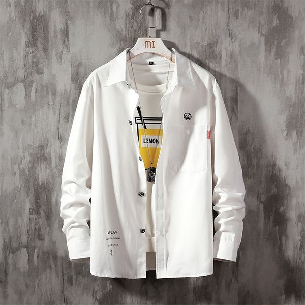 

men's coat shirt shirtlong sleeve 2020 new coat korean fashion men's autumn fashion wear clothes handsome shirt pil6c, Blue