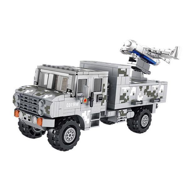 

439pcs military ww2 unmanned reconnaissance aircraft builinding block small short-range reconnaissance drone off-road truck toys sqcwbj