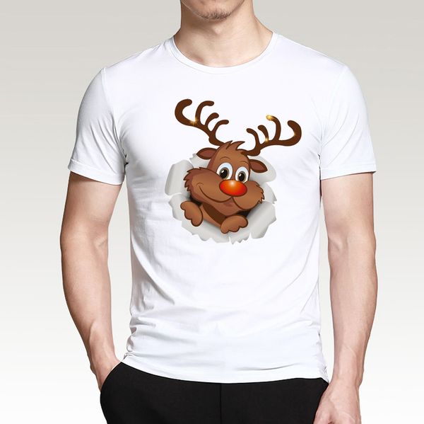 

cute rangifer print male merry christmas couple short sleeve fashion streetwear happy new year sport hooded sweatshirt hoodie t shirt