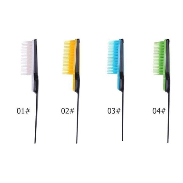 

1pc professional hair comb pointed tail comb teasing curly hair brush salon hairdressing styling com sqcmed, Silver