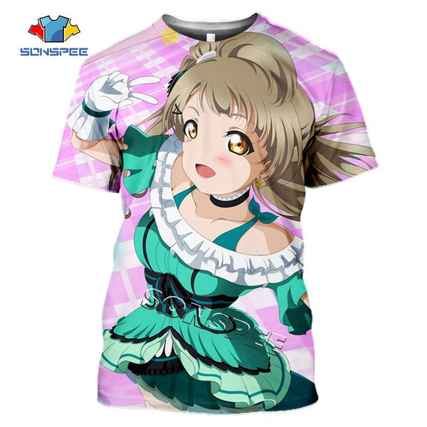 

3d anime girl love live summer idol girl men pullover 3d print shirts harajuku oversized kawaii men clothing
