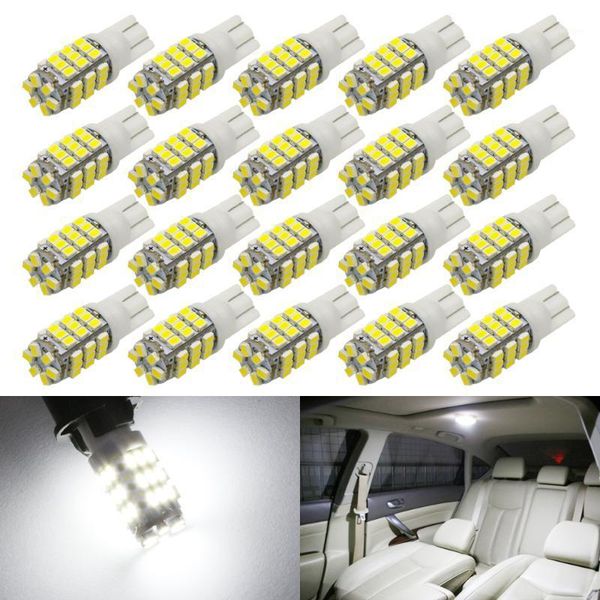 

emergency lights 20pcs t10 led 42 smd car light bulbs w5w 194 168 wedge side turn signal white color dc12v1