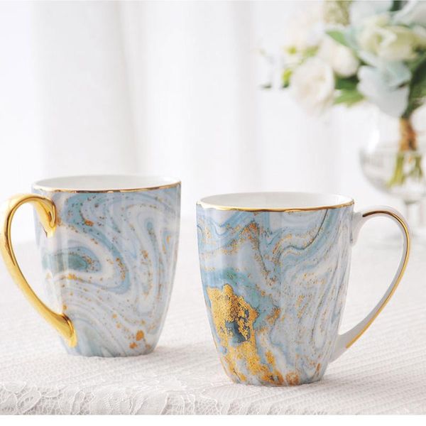 

mugs 400ml simple high-grade bone china flower and bird coffee cup couple mug afternoon ceramic breakfast milk birthday gift