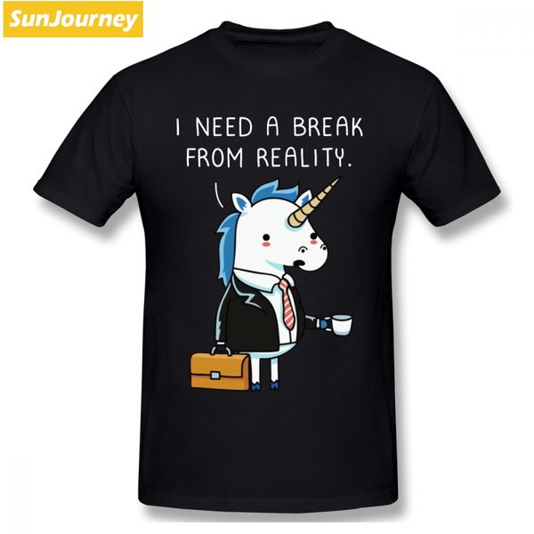 

единорог fantasy мне нужен перерыв смешные люди t рубашка мода boyfriend 4xl 5xl 6xl с коротким рукавом смешные футболки спорт толстовка с к