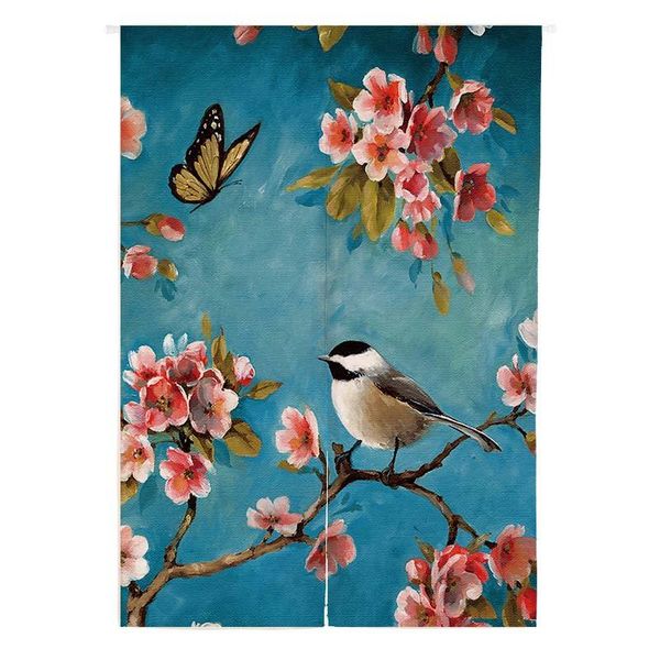 

curtain & drapes chinese flower and bird door partition korean style half decorative feng shui noren