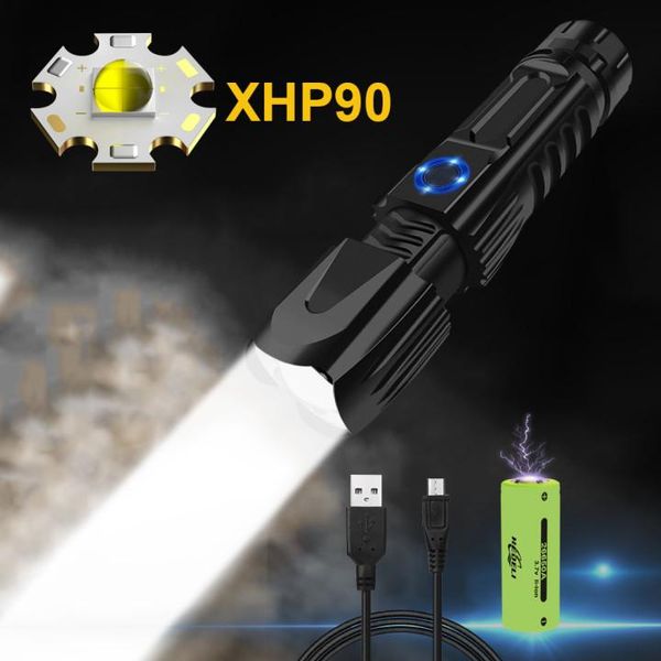 

xhp90 powerful tactical led torch xhp70 usb rechargeable 18650 26650 battery bright torch light xhp50 lantern lamp