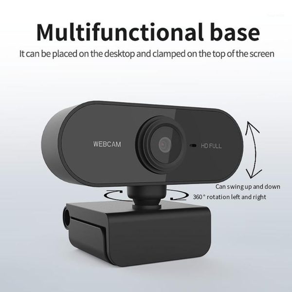 

hd 1080p webcam, rotatable camera with microphone, microcomputer pc webcam, used for live video call conference work1