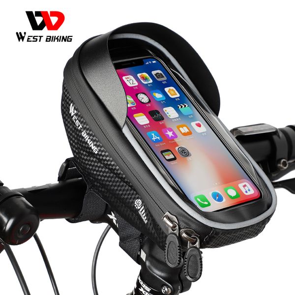 

bike cell phone holder bikepacking frame front for cycling handlebar bag waterproof eva tube touchscreen 6.5inch