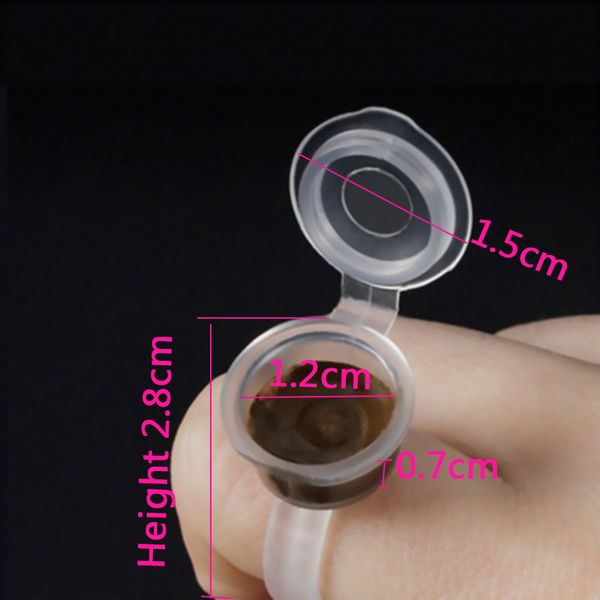 

50pcs tattoo pigment clamshell ring cup microblading tattoo ink cups container cosmetic holder body art permanent makeup tools