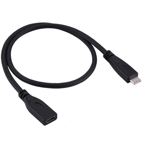 

50cm usb-c type-c 31 male to usb-c type-c female connector adapter cable for galaxy s8 s8 lg g6 huawei p10 p10 plus oneplus 5 xia