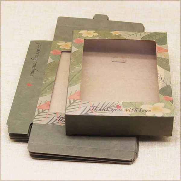 

package box with window diy handmade gifts box with window marbling flower pattern kraft candy boxes 186 n2