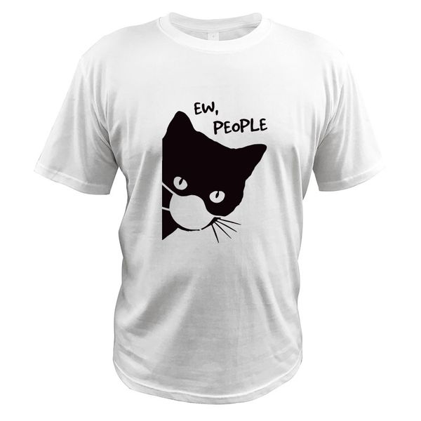 

sport 100% cotton eu size ew people cat print shirt stay at home fun t-shirt male colors 2020 summer tee