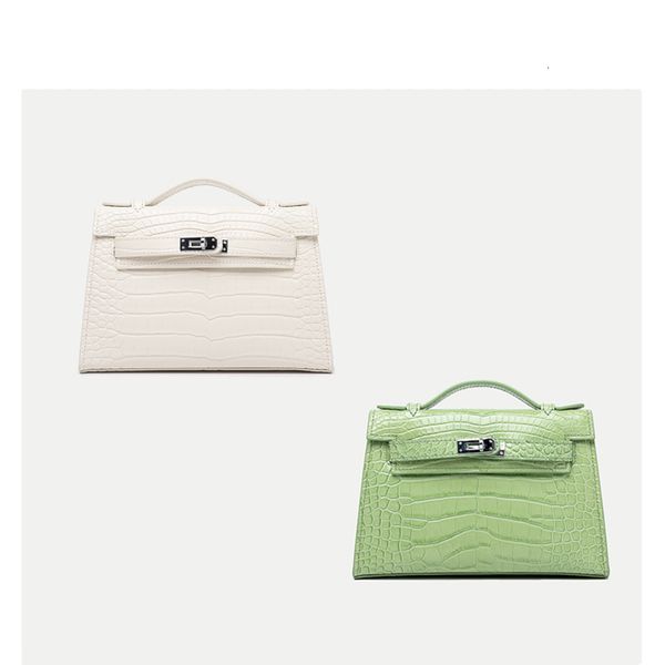 

crocodile kelly mini new leather women's portable messenger one shoulder small bag