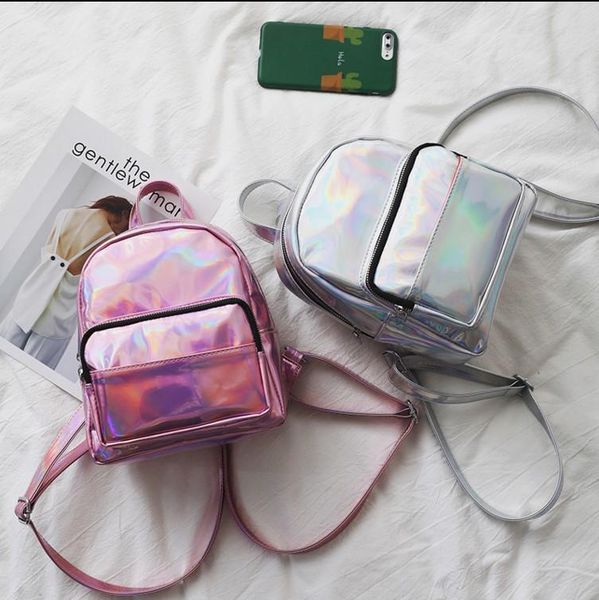 

fashion schoolbag women's laser backpack mori mini bag mochila feminina school for teenage girls cosmetics can be placed inside