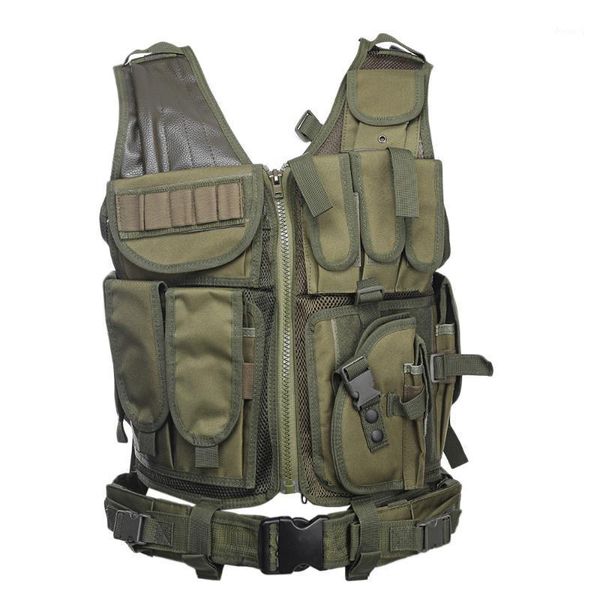 

hunting jackets men tactical vest paintball camouflage soft carrier assault plate with holster1, Camo;black