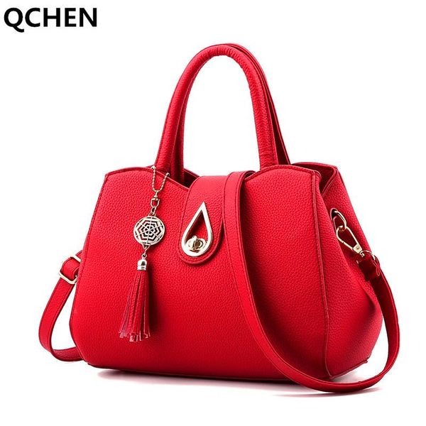 

women's shoulder bag ladie lock korean version messenger red black water drop embroidered lattice set clutch female shipping 729