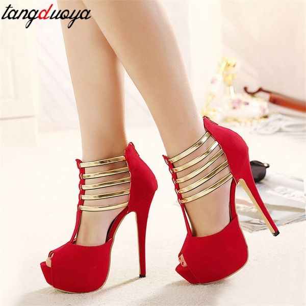 

extreme high heels women peep toe pumps women shoes platform heels sandals women summer shoes woman high heel tacones mujer y200323, Black