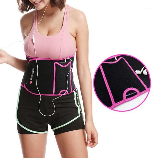 

waist support 1pcs men women gym body shaping lumbar belt durable adjustable fitness sports belly brace with pocket1, Black;gray