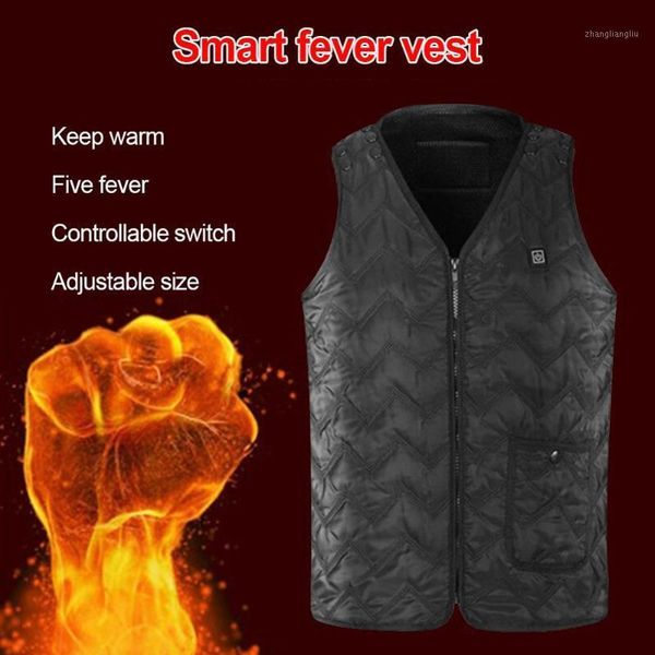 

men women outdoor usb infrared heating vest jacket winter flexible electric thermal clothing waistcoat for sports hiking1, Gray;blue