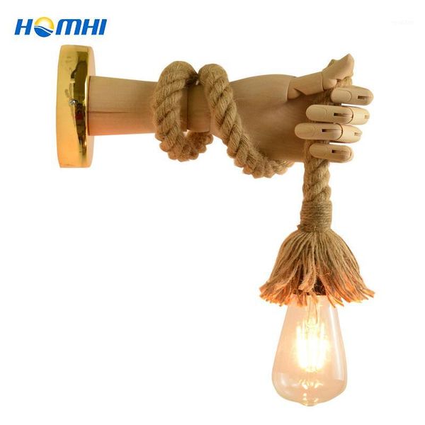 

arm american style retro lamp bar rope vintage wall industrial lighting home interior modern decor recibidor de entrada1