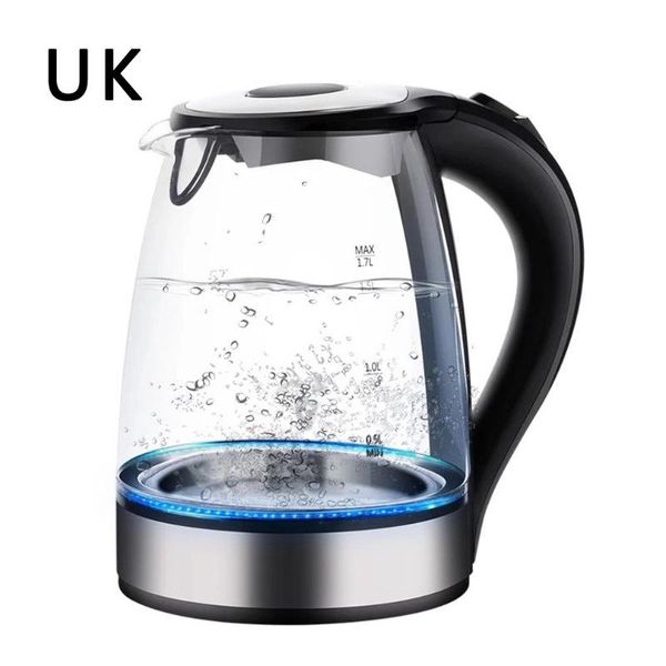 

1.7l 2200w led illuminated glass kettle electric rapid boil cordless electric kettle teapot