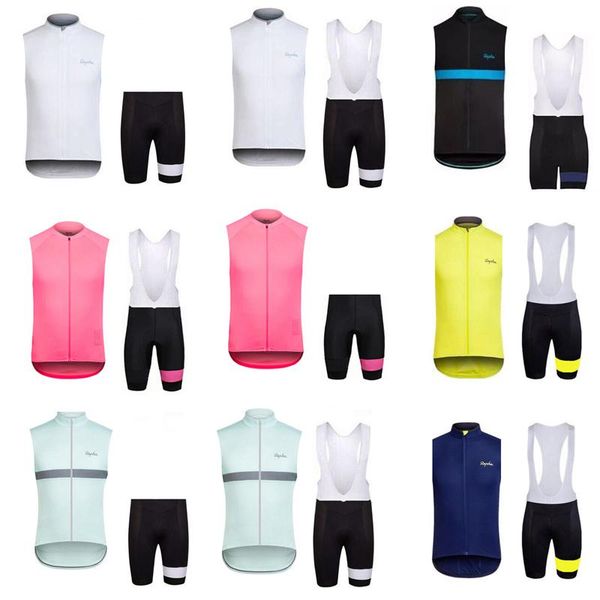 

rapha mens задействуя одежда велоспорт рукавов трикотажные установить прохладный горный велосипед жилет биб шорты костюм дышащий велосипедов, Gray