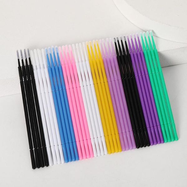 

100pcs disposable micro eyelash brushes mascara wands applicator wand lashes brushes remove eyelashes extension makeup tools