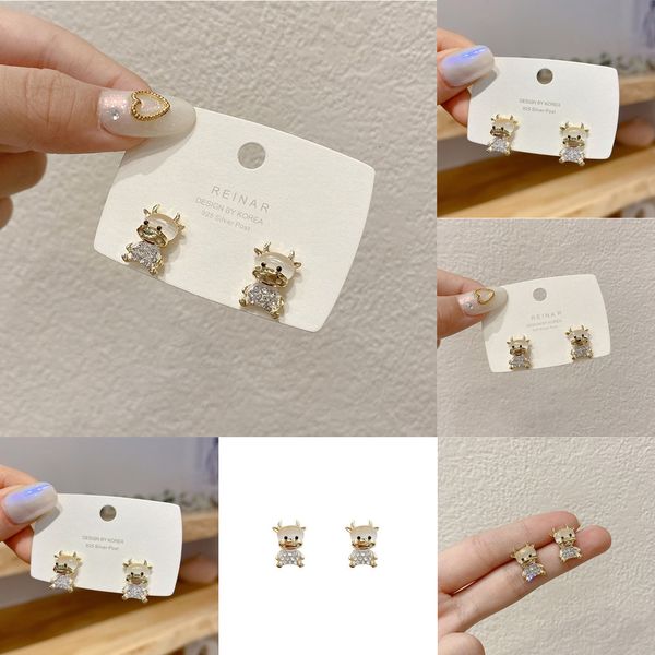 

factoryybrkkorean xiaoniu 2021 temperament earrings 925 hongsheng silver jewelry yiwu commodity