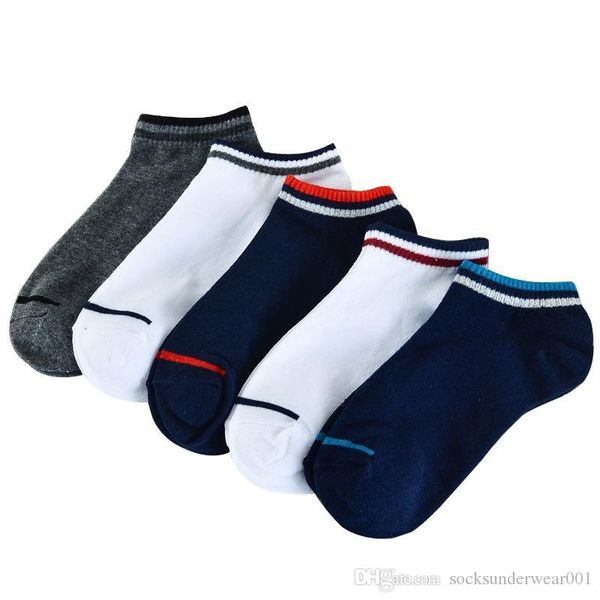 

2020 mens designer socks cotton fashion solid color stripes boat socks summer male casual breathable socks  for most, Black
