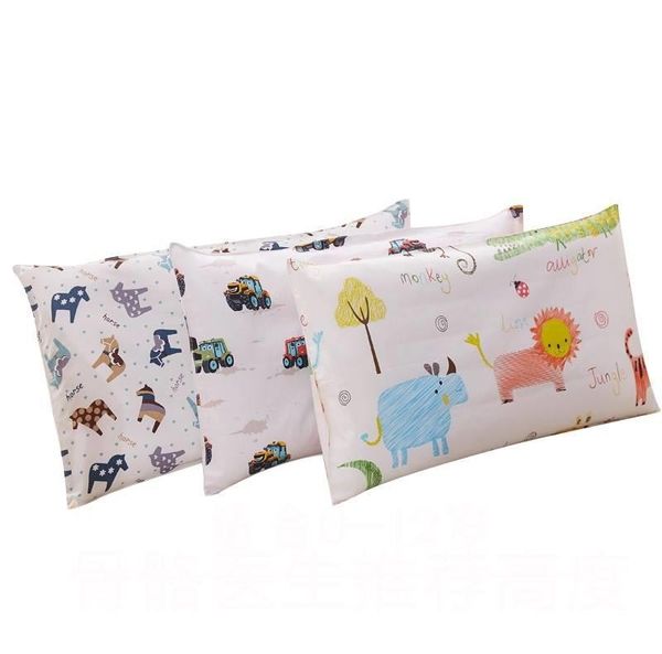 Lunghezza Cuscino per bambini Culla Biancheria da letto Cuscino per bambini Cuscino per bambini in puro cotone per 0-3 anni Cuscino per bambini Cartoon LJ201014